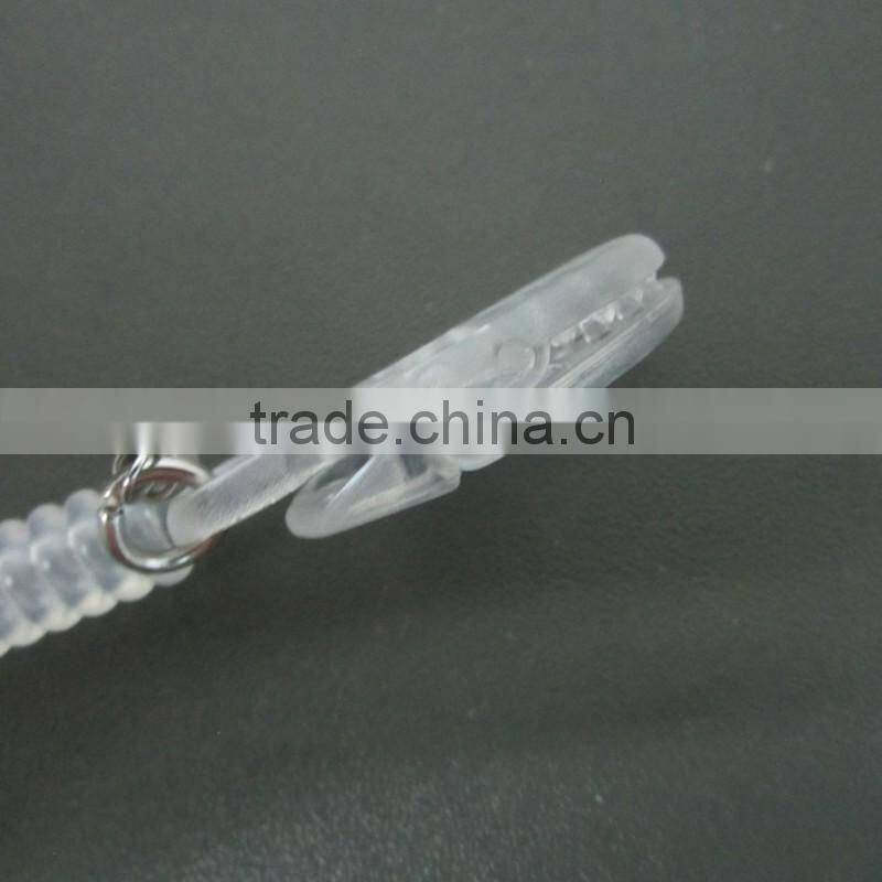 White Plastic Elastic Coiled Spring Lanyard For Wholesale Cheap Factory Price