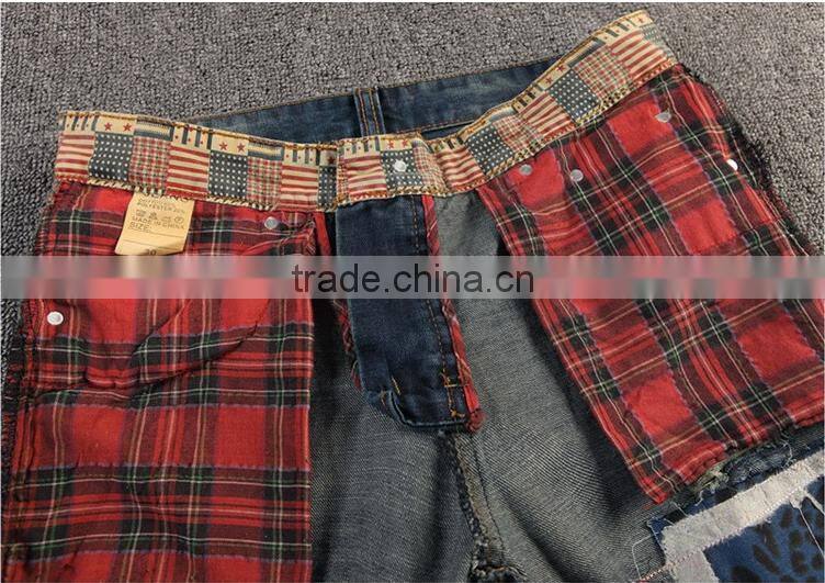Patchwork Designer High Quality Patched Jeans Ripped Men Rock Men Jeans Hip Hop Jeans Denim Pants