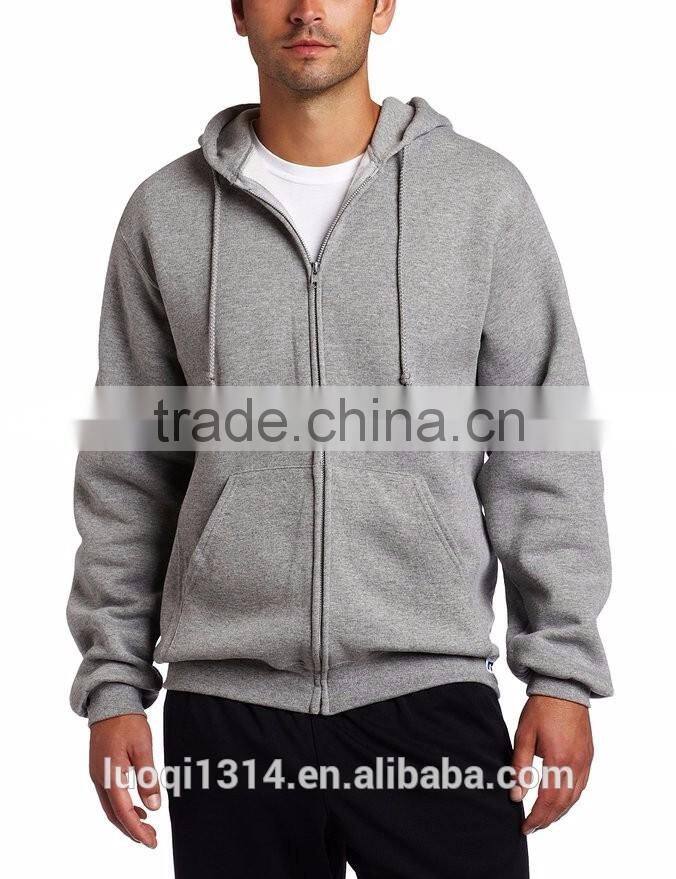 Custom men's slim fit hoodie jacket cotton fleece hoodies