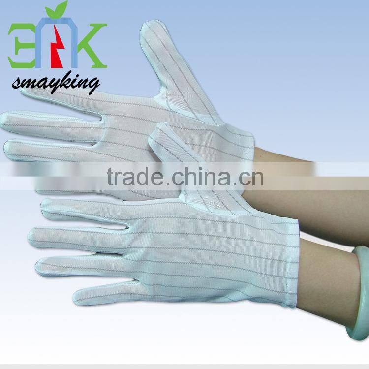 Double Sides ESD Antistatic Gloves 98% active polyester and 2% active carbon fiber