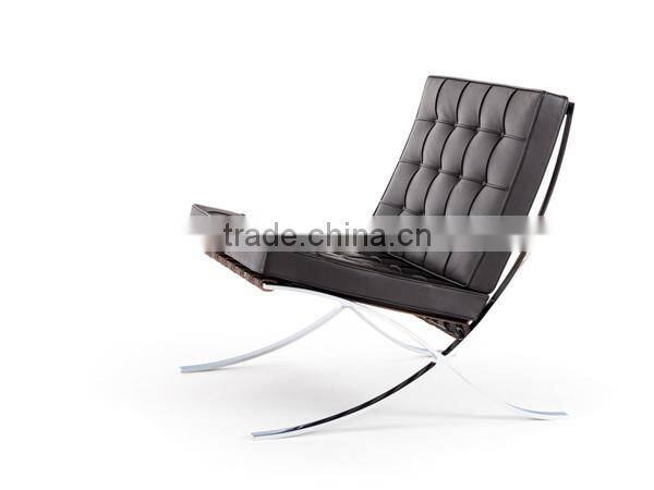 Modern Lobby Sofa Chair, Modern Style Leather Sofa, Barcelona Chair with Ottoman SF-505