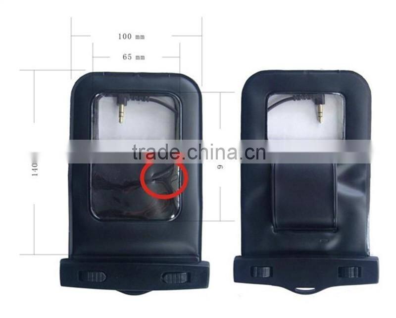 Premium quality armband waterproof bag case for iPhone 5S iPhone 6 with Audio cable