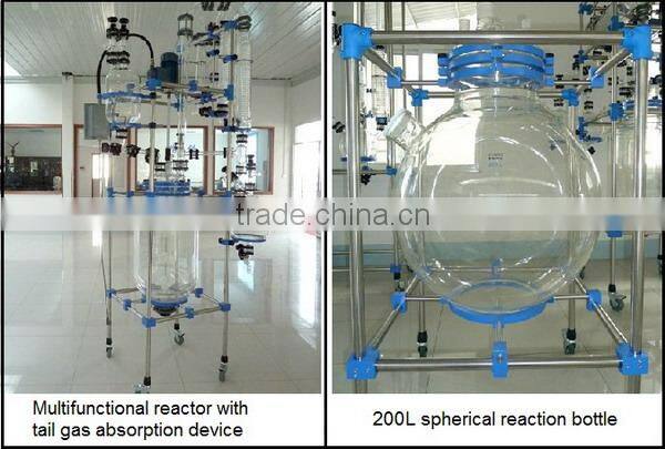 Creative good quality new three layer glass reaction vessel