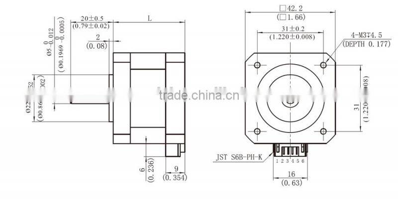 NEMA23 Hybrid Stepper Motor Frame Size 57mm