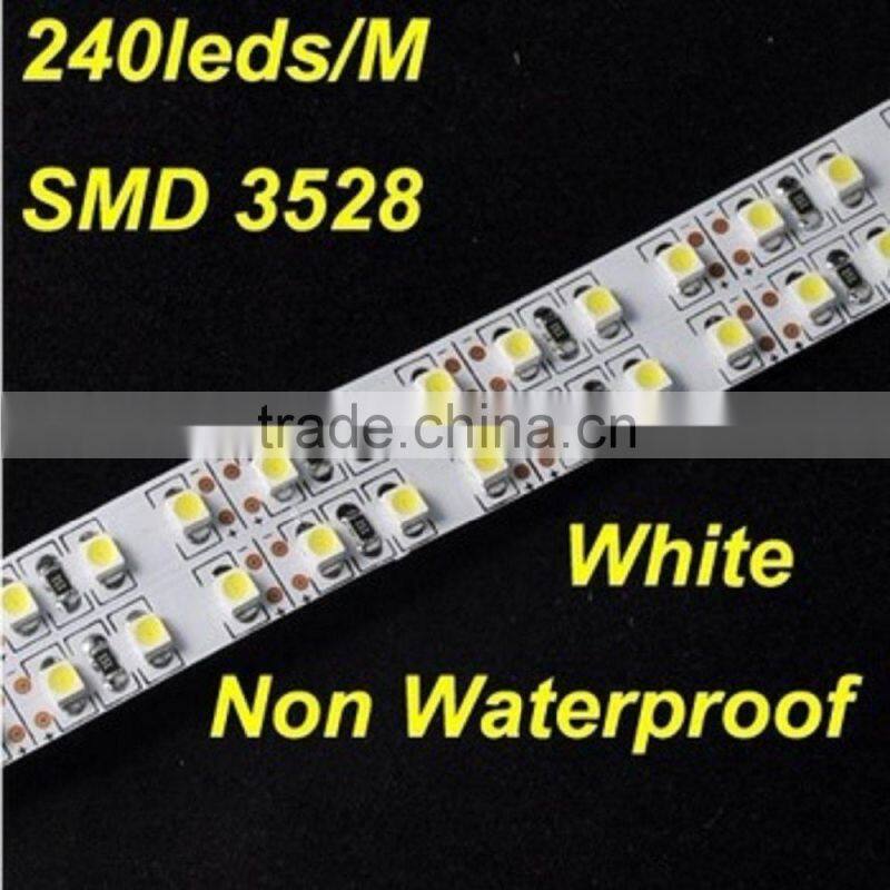 IP67/IP68 12v 5mSMD3528 Double line 24v underwater led strip 1200leds with silicone tube