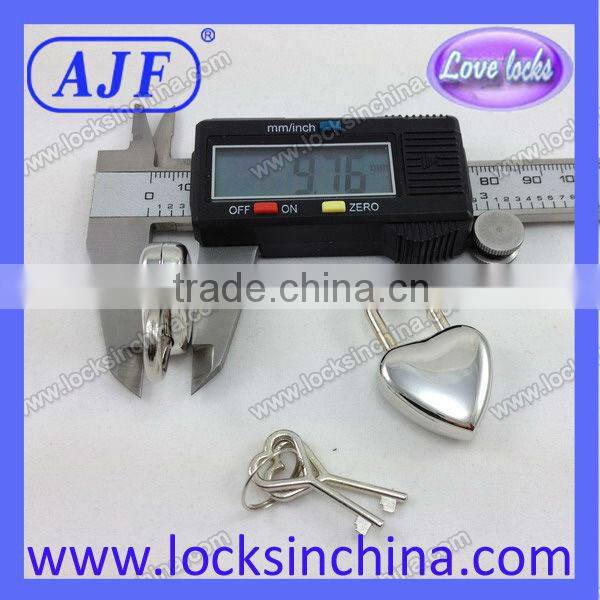 Promotional Silver Mini Heart cheap padlock and heart shape keys