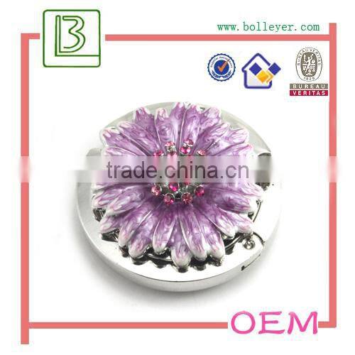 custom fashion cloisonne foldable purse hanger