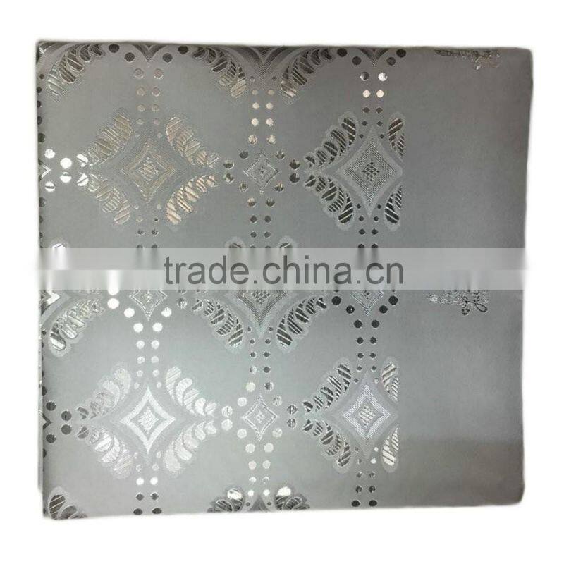 Orange embroidery women head tie / African fashion gele fabric / cotton sego wholesale