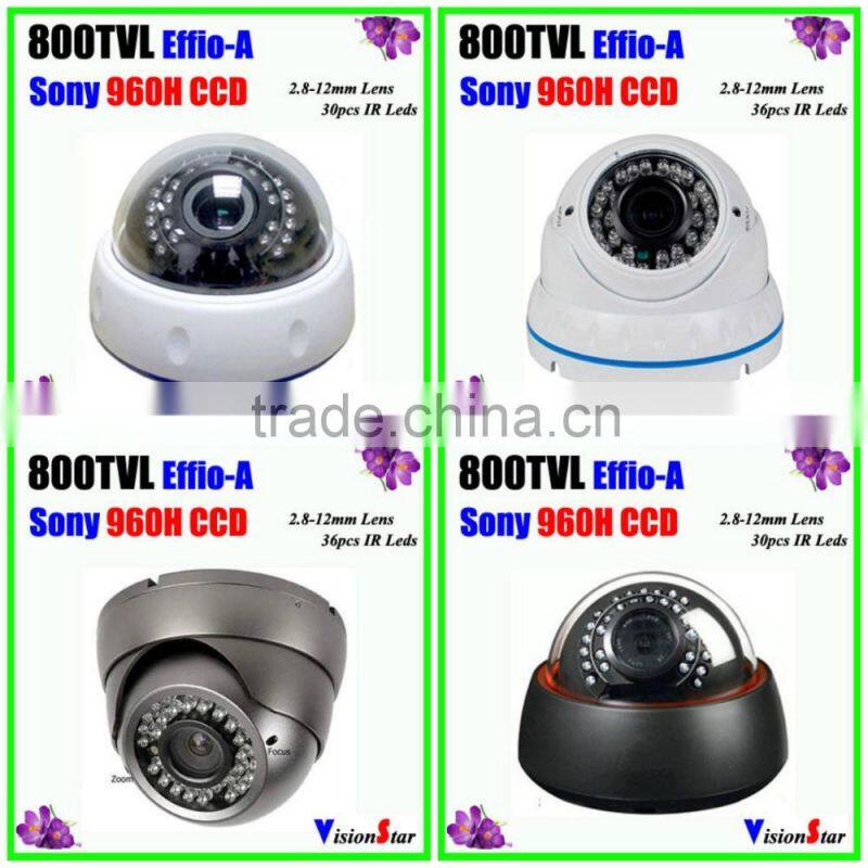 2015 New Products Sony Effio-A 800TVL CCD Camera Mini Hidden Camera Vandalproof Varifocal Wireless Video Camera Night Vision