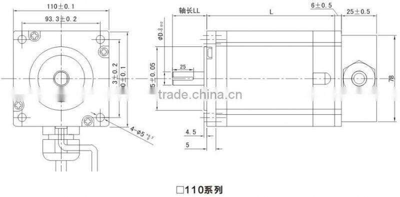 110J18135EC-1000+2HSS2208H Toauto nema 42 stepper motor cheap stepper motor with encoder