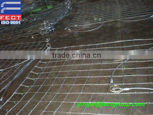 stainless steel wire rope net/cargo net slings/cargo net of wire rope