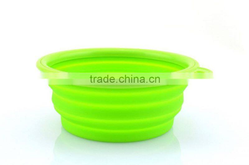 2016 Most popular cute pure silicone Eco-friendly portable framed pet bowl for travel/Dog bowl /foldable silicone pet bowl