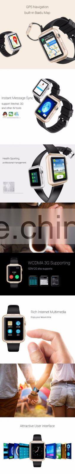 1.5inch 3G K8 Bluetooth Smart watch Phone support Android 4.4 Webcam Wifi FM Camera