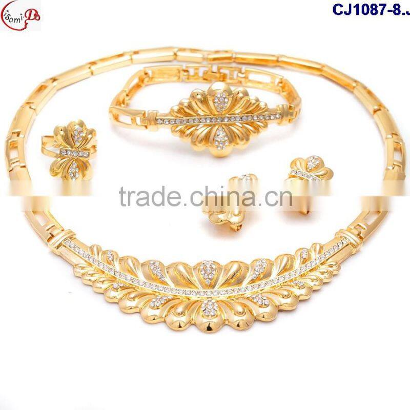 CJ1087 gold Latest italian fashion top high quality various design Jewelry with rhinestone matching dress for party/wedding