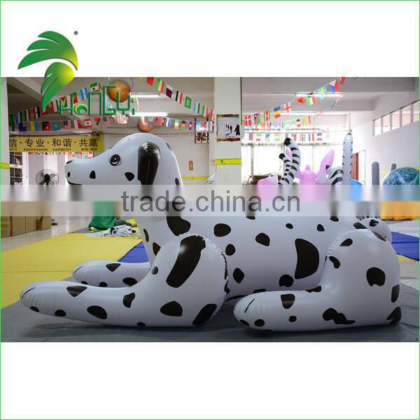 Lovely White Bounce Soft Pool Kid Toy Inflatable Spotted Dog Cartoon Design