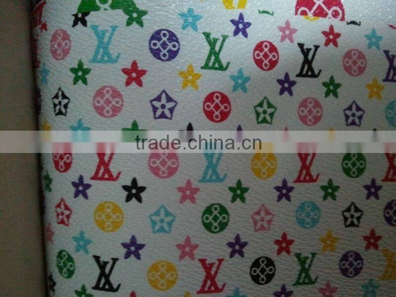 fabric&leather emboss pvc leather upholstery