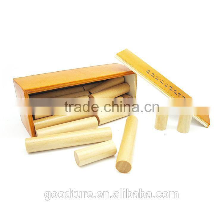 2015 Hot Sale Wooden IQ Intelligent Puzzle Magic Puzzle Kongming Lock Brain Teaser Model Number GAD1098