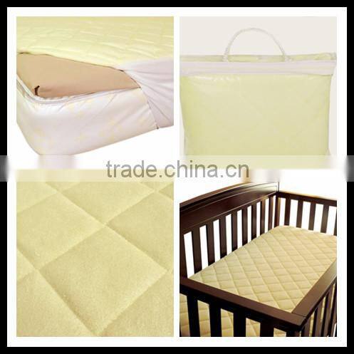 High Quality Chemical Free Cotton Waterproof Crib Baby Mattress Pad Protector