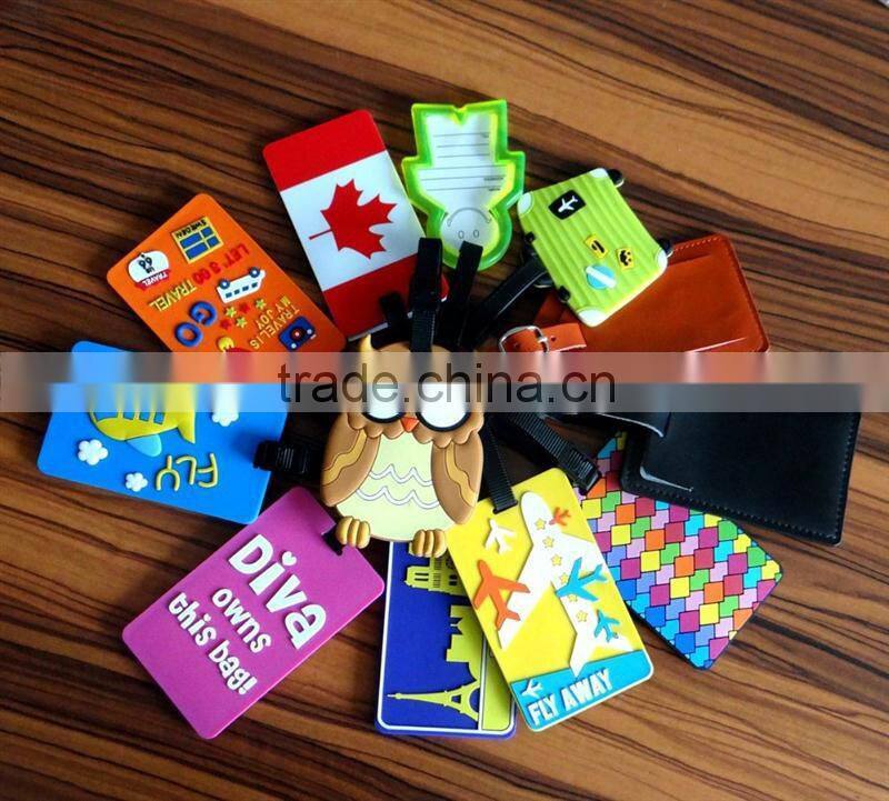 OEM factory in china hot sale pvc luggage tag with insert paper