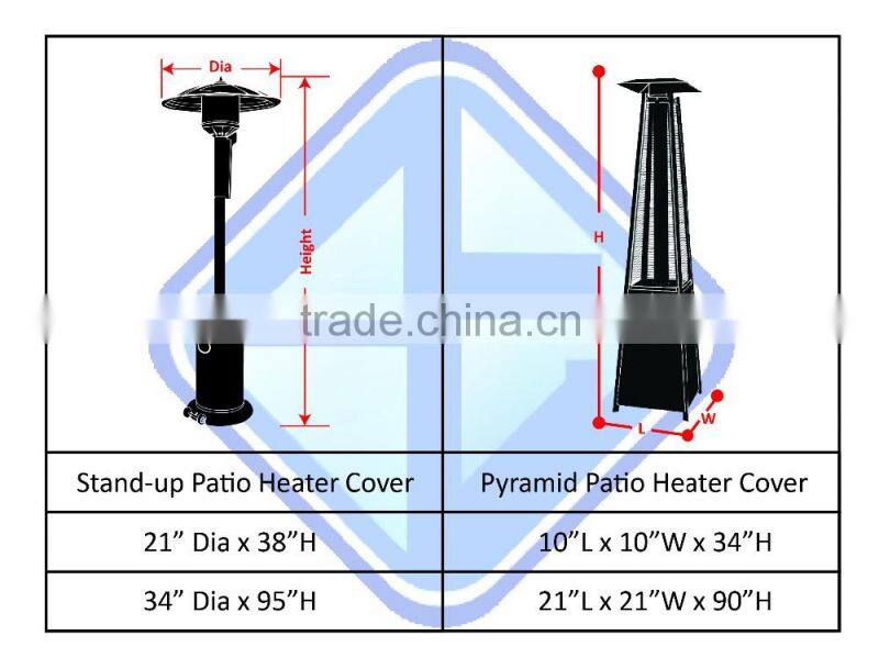 Outdoor dust protection gas heaters cover