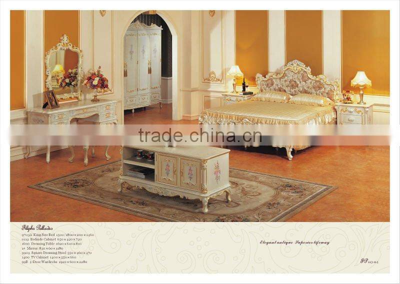 FP Classic bedroom furniture - solid wood hand carved bedroom set