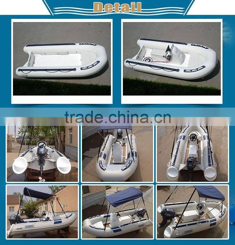 Open glass bottom boats for sale rib 380 with CE certificate