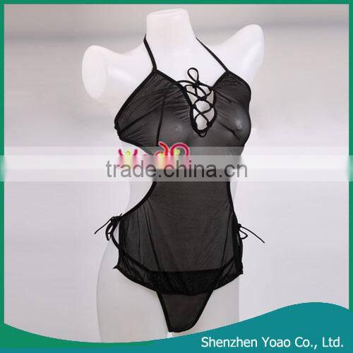 Sexy Sleeping Dress For Girls Black