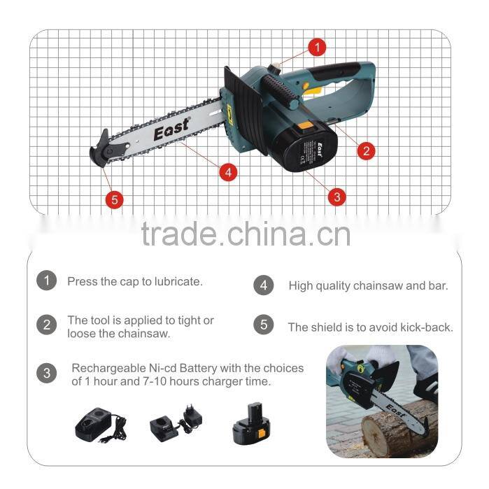 18V Cordless Ni Cd Battery Chain Saw Garden Tools