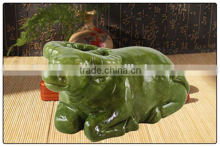 Auspicious Jade Feng Shui ox , ox statue