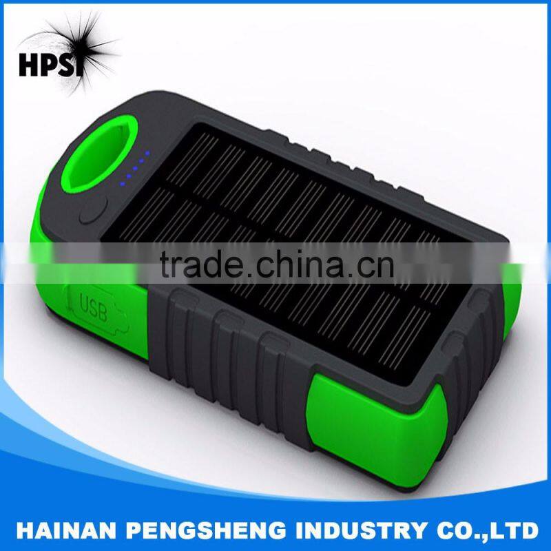 Mini Solar Power Bank 8000mAh for Iphone and Android with Camping Light