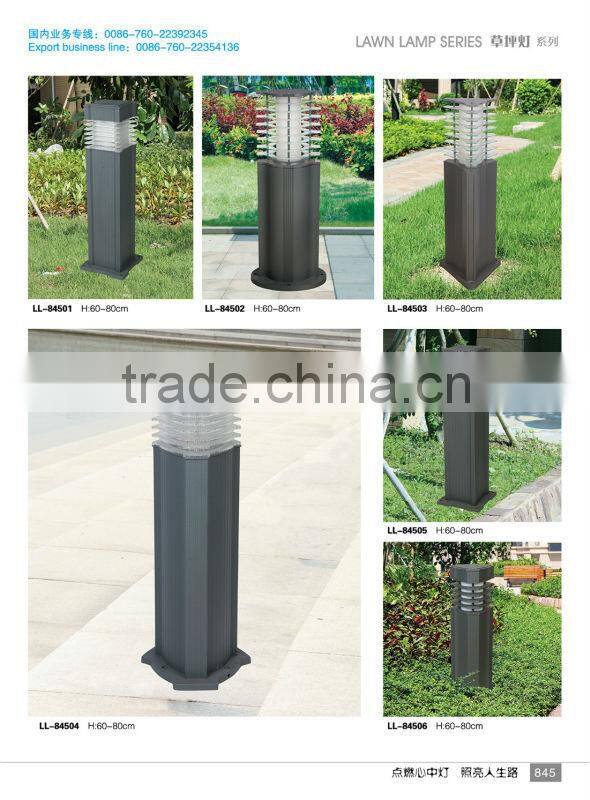 Modern style LED lawn light/bollard lamp pole with PMMA lampshade