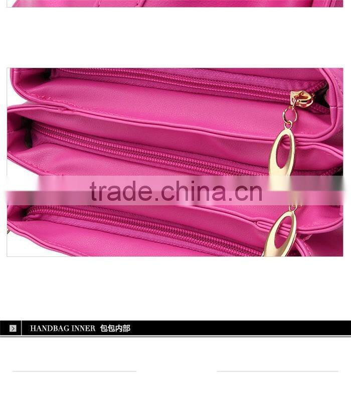 Low cost pu hand carry bag women leather handle crossdody sling bags