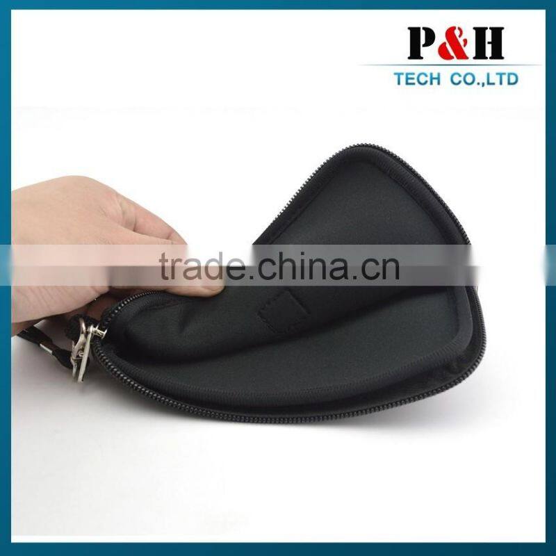 shockproof zipper neoprene GPS case with hand strap