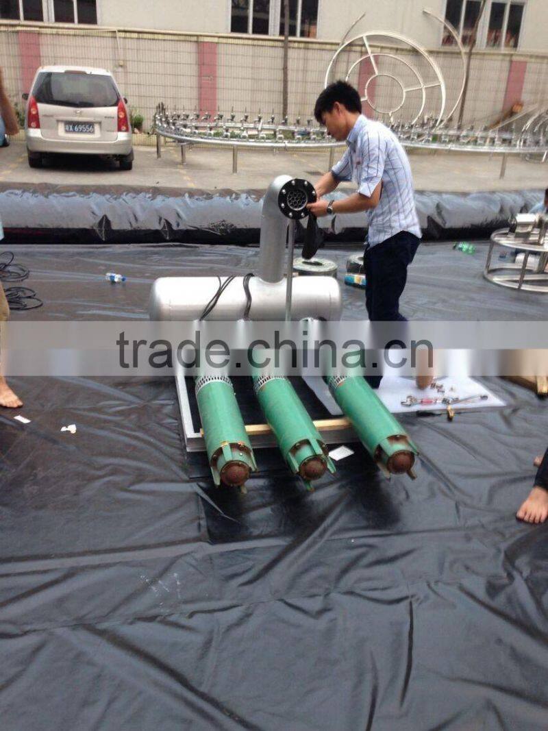 Stainless Steel Water Projection Screen And Laser Show For Outdoor