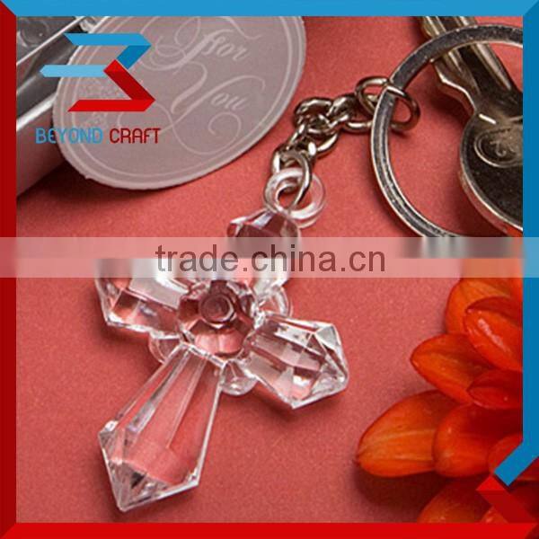 Nice Cross Glass Keyring Baby Shower Party Small Gifts