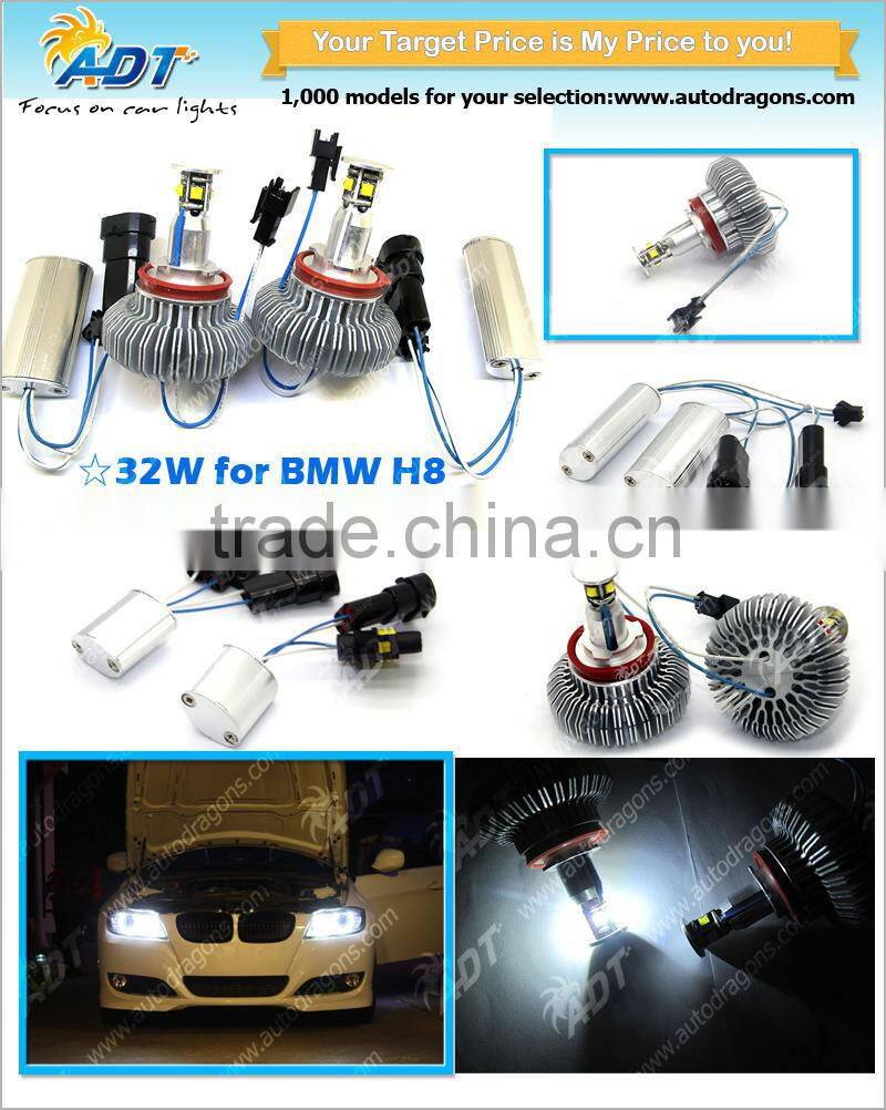7000k 32W H8 LED Error Free Angel Eyes for BMW E92 E93 E82 E90 X5 X6