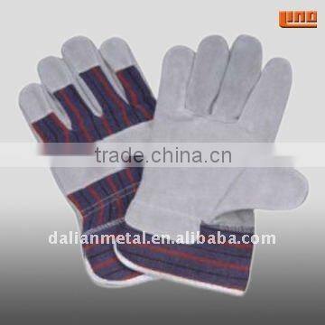 blue grain leather working gloves