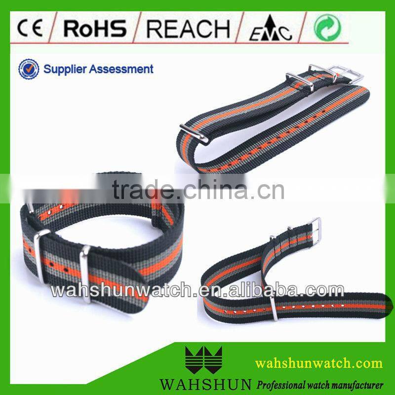 red and black nato strap with buckles