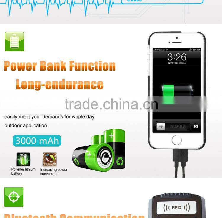 2015 NEW Portable 1D 2D Android Bluetooth RFID Reader for Tablet and All Phones