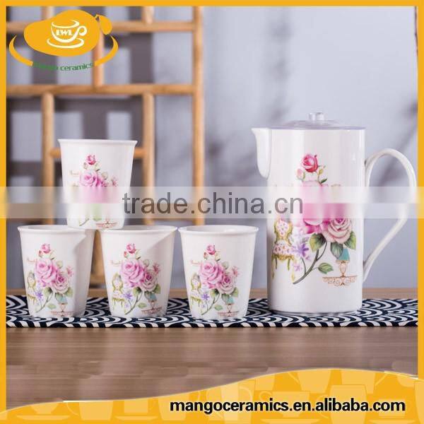 Cheap wholesale ceramic tea cup and tea pot sets