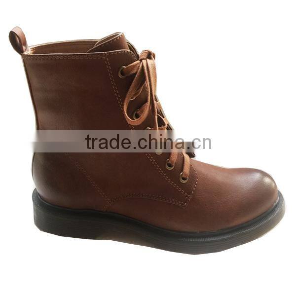 New ladies chuncky boots women new flat low heel boots