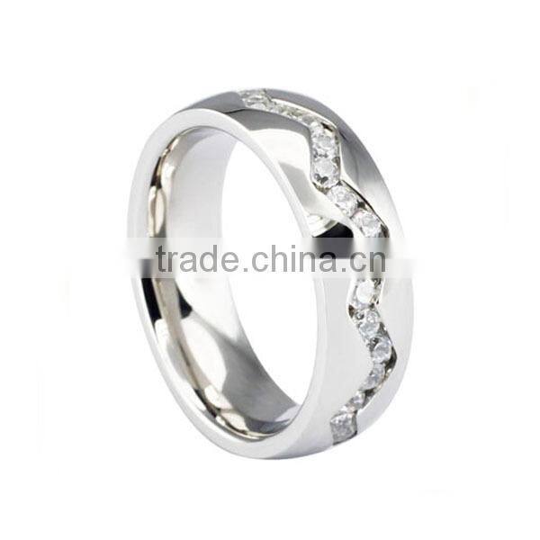 Classical chain design band stainless steel gold plated ring gold plated cock rings gold plated engagement rings (LR7614)