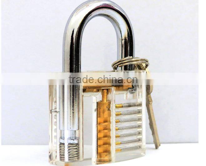 Hot Pick Cutaway Inside View Padlock Lock For Locksmith Practice Training Skill Transparent Practice Padlock