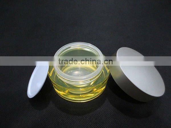 Plastic Cosmetic Packaging, Square Shaped Acrylic Lotion Pump Bottle and Oval Shaped Acrylic Cream Jar