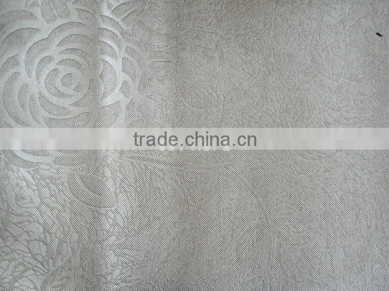 Thick full blackout curtains Flocking Jacquard