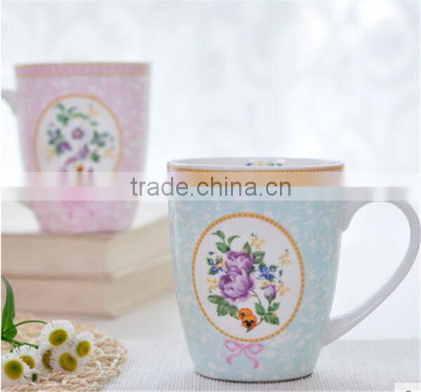 Linyi 12oz new bone china coffee mug full decals gift box for promotional