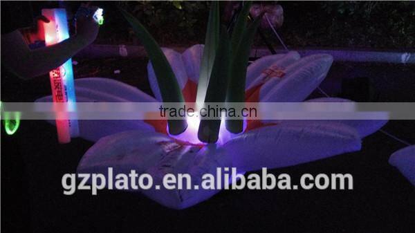 Decorative inflatable LED flower inflatable lily flower with logo printing