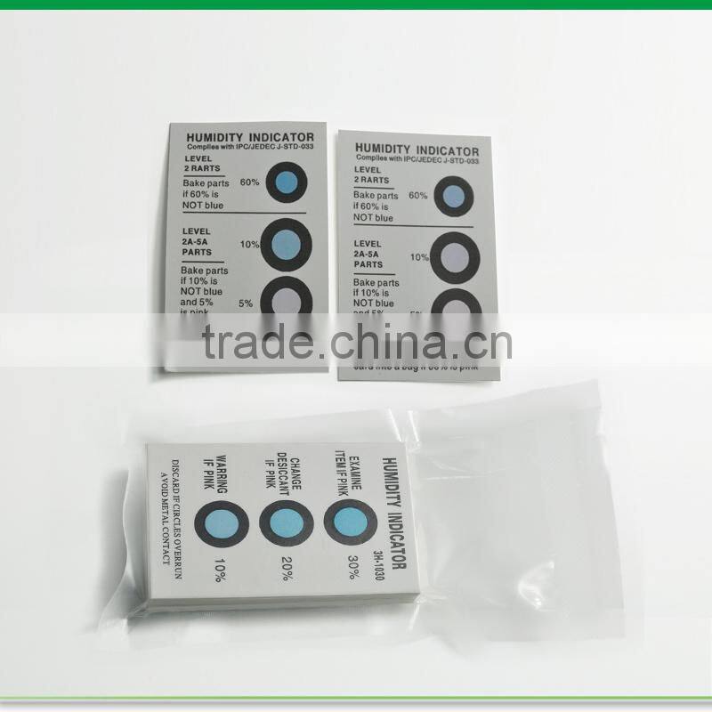 3 dots spots combalt free humidity indicator label