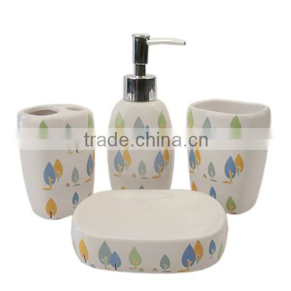 Glazed bath ceramic bathroom set