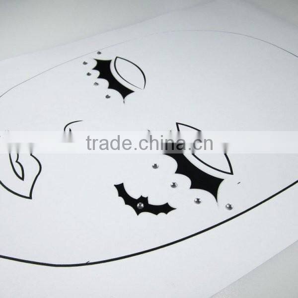 Custom Halloween temporary fake wound face tattoos glitter face tattoos waterproof face stickers manufacturer
